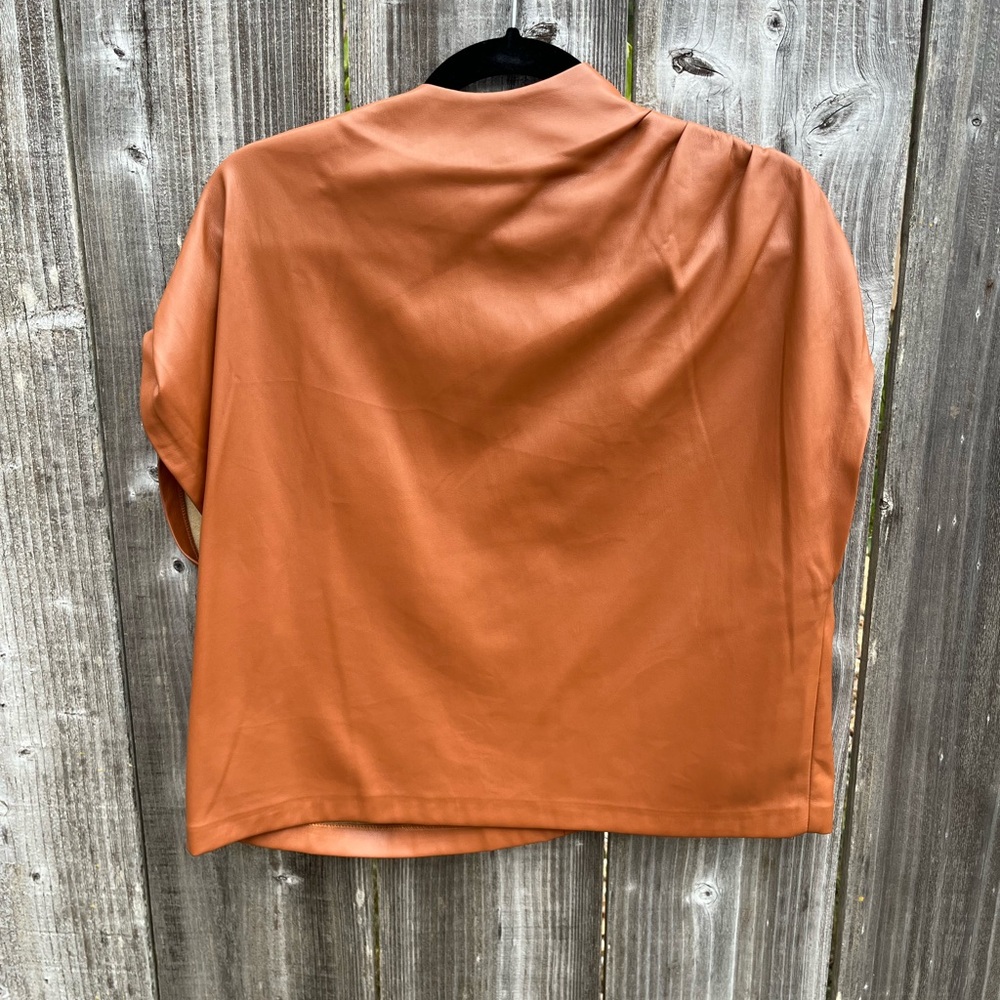 Faux Leather Muscle Tee